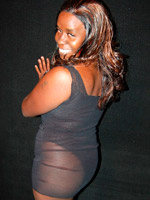 Busty black housewife has lovely mature pussy and huge round ass.